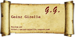 Geisz Gizella névjegykártya